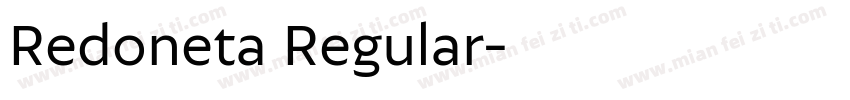 Redoneta Regular字体转换